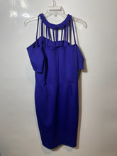 Load image into Gallery viewer, Bold Elements Womens Purple Cold Shoulder Cutout Strap Sheath Dress Size XXL