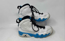 Load image into Gallery viewer, Nike Kids Air Jordan 9 Retro White Light Blue Basketball Shoes Size 6Y