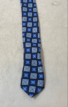 Load image into Gallery viewer, Saks Fifth Avenue Mens White Blue Printed Adjustable Formal Pointed Tie