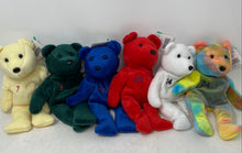 Load image into Gallery viewer, Lot Of 6 Pcs Mixed Variety Salvino's Bamm Beano's 1998 Bear Plush Toys With Tags