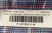 Load image into Gallery viewer, Tommy Hilfiger Mens Multicolor Plaid Collared Dress Shirt Size 19 37-38 Tall