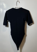 Load image into Gallery viewer, Zara Womens Black Short Sleeve Crew Neck Stretch Bodysuit Blouse Top Size Medium