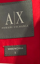Load image into Gallery viewer, Armani Exchange Mens Red Cotton Collared Long Sleeve Button-Up Shirt Size XL