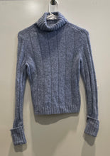Load image into Gallery viewer, Express Womens Blue Long Sleeve Turtle Neck Knitted Pullover Sweater Size Small