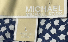 Load image into Gallery viewer, Michael Kors Womens Multicolor Printed Cropped Blouse Top Size Large