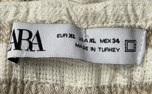 Load image into Gallery viewer, Zara Mens Cream White Striped Elastic Waist Pockets Trouser Pants Size XL