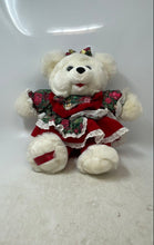 Load image into Gallery viewer, Dan Dee Multicolor Floral Holly Berry 1995 Teddy Bear Stuffed Animal Plush Toy