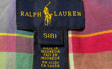Load image into Gallery viewer, Ralph Lauren Boys Multicolor Plaid Long Sleeve Button-Up Shirt Size S8
