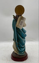 Load image into Gallery viewer, Firenze Italy Style Santa Lucia Holding Leaf Hand Painted Statue With Tag