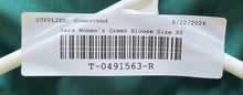 Load image into Gallery viewer, Zara Womens Green Satin Long Sleeve Collared Button-Up Shirt Size XS