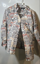Load image into Gallery viewer, Karl Lagerfeld Paris Womens Multicolor Long Sleeve Collared Button-Up Shirt XS