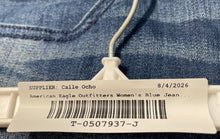 Load image into Gallery viewer, American Eagle Outfitters Womens Blue Denim Raw Hem Stretch Skinny Jeans Size 6