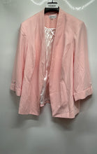 Load image into Gallery viewer, Calvin Klein Womens Pink Lined Cuffed 3/4 Sleeve Open Front Blazer Size 24W