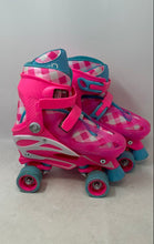 Load image into Gallery viewer, Roller Derby Girls Pink Adjustable 2-In-1 Inline And Roller Skates Size 3-6