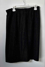 Load image into Gallery viewer, En Francais By Huey Waltzer Womens Black Shimmer Straight & Pencil Skirt Size 1X