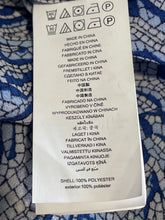 Load image into Gallery viewer, Michael Kors Womens Blue White Long Sleeve Button Front Blouse Top Size XL