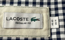 Load image into Gallery viewer, Lacoste Mens White Gingham Long Sleeve Regular Fit Button-Up Shirt Size M