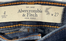 Load image into Gallery viewer, Abercrombie & Fitch Womens Blue Denim Regular Fit Cuffed Jean Shorts Size 4 W27