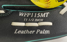 Load image into Gallery viewer, Rawlings WFP115MT Black Leather Palm Fastpitch Softball Gloves Sz 11 1/2'' w/Tag