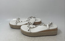 Load image into Gallery viewer, INC International Concepts Womens Silvana White Studded T-Strap Sandals Sz 8.5M