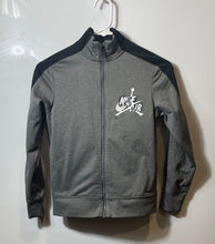 Load image into Gallery viewer, Air Jordan Boys Gray Jumpman Logo Long Sleeve Full-Zip Jacket Size Small