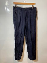 Load image into Gallery viewer, Authentic Dolce & Gabbana Mens Blue White Striped Dress Pants Size EUR 46