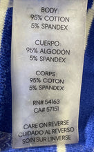 Load image into Gallery viewer, Calvin Klein Womens Blue White Striped Cap Sleeve Henley Neck T-Shirt Size Small