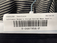 Load image into Gallery viewer, Lululemon Womens Black White Striped Wunder Under Compression Leggings Size 8