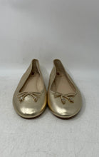 Load image into Gallery viewer, Sam Edelman Womens Felicia Gold Leather Round Toe Slip-On Ballet Flats Size 9.5W