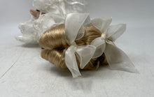 Load image into Gallery viewer, Antique Ceramic Decor Blonde Hair Blue Eyes White Dress Bows Fashion Doll