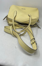 Load image into Gallery viewer, Calvin Klein Womens Yellow Leather Double Handle Shoulder Strap Satchel Handbag