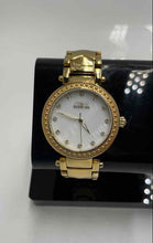 Load image into Gallery viewer, Authentic Invicta Wildflower Lady Gold Tone Bezel With Crystal Accents Watch