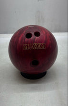 Load image into Gallery viewer, Ebonite Maxim Red Swirl Pattern Drilled Mid Performance Ten-Pin Bowling Ball