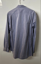 Load image into Gallery viewer, Michael Kors Mens Blue Printed Long Sleeve Classic Fit Button-Up Shirt Size M