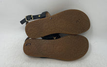 Load image into Gallery viewer, UGG Womens Ayden II 1020063 Black Leather Adjustable Strap Thong Sandals Size 5