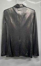 Load image into Gallery viewer, Serena Kay Womens Gray Animal Print Long Sleeve One-Button Blazer Size 38