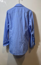 Load image into Gallery viewer, Vince Camuto Mens Blue Long Sleeve Collared Slim Fit Dress Shirt Size 16 32/33