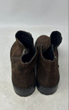 Load image into Gallery viewer, Eric Michael Womens Brown Suede Almond Toe Side Zip Ankle Booties Size 40