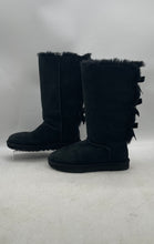 Load image into Gallery viewer, UGG Womens Bailey Bow Tall II 1016434 Black Round Toe Snow Boots Size 7