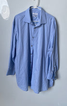 Load image into Gallery viewer, Calvin Klein Mens Steel Plus Light Blue Long Sleeve Regular Fit Dress Shirt 18
