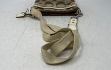 Load image into Gallery viewer, Coach Womens Brown Beige Signature Print Detachable Strap Zip Top Crossbody Bag