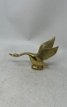 Load image into Gallery viewer, Vintage Gold-Tone Mid-Century Modern Swan Sculpture Figurine w/ Raised Wings
