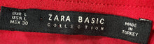 Load image into Gallery viewer, Zara Basic Womens Red Layered Ruffle Lined Back Zip Mini Skirt Size Large