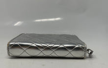 Load image into Gallery viewer, Authentic Love Moschino Womens Silver-Tone Zip-Around Wallet Stained & Damaged