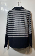 Load image into Gallery viewer, Hugo Boss Mens Gray Black Striped Cotton Collared Golf Polo Shirt Size XL