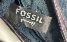 Load image into Gallery viewer, Authentic Fossil Womens Carson Black Leather Inner Pocket Crossbody Bag Stained