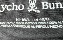 Load image into Gallery viewer, Psycho Bunny Boys Black Skull Print Cotton Short Sleeve T-Shirt Size 14-16/L