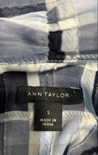 Load image into Gallery viewer, Ann Taylor Womens Multicolor Check Long Sleeve Tie Front Blouse Top Size Small