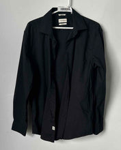 Load image into Gallery viewer, Lucky Brand Mens Black Slim Fit Spread Collar Long Sleeve Dress Shirt Size L