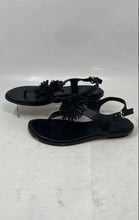 Load image into Gallery viewer, Michael Kors Womens Lolita Black Leather Pom-Pom Thong Sandals Size 7M